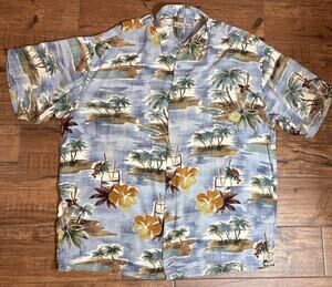 Hollis River Hawaiian Shirt Mens XL Casual Vacation Tropics